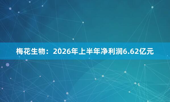 梅花生物：2026年上半年净利润6.62亿元