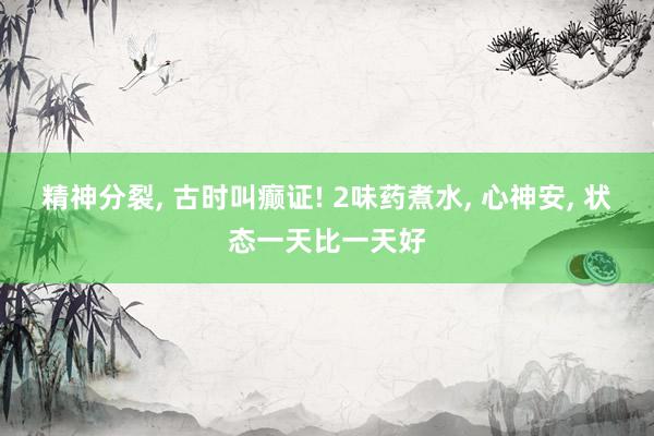 精神分裂, 古时叫癫证! 2味药煮水, 心神安, 状态一天比一天好