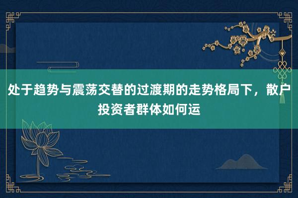 处于趋势与震荡交替的过渡期的走势格局下，散户投资者群体如何运