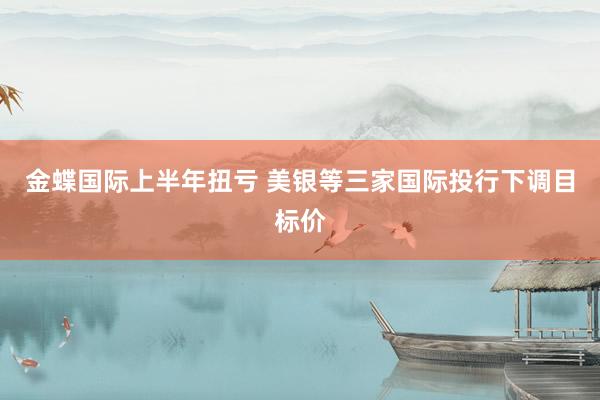 金蝶国际上半年扭亏 美银等三家国际投行下调目标价