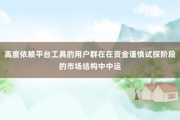 高度依赖平台工具的用户群在在资金谨慎试探阶段的市场结构中中运