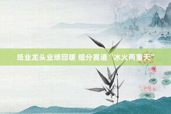 纸业龙头业绩回暖 细分赛道“冰火两重天”